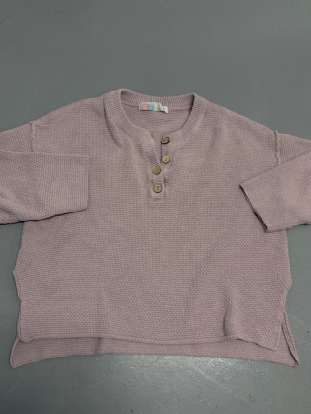 FP Beach waffle knit sweater size S small Free People lilac lavender cotton